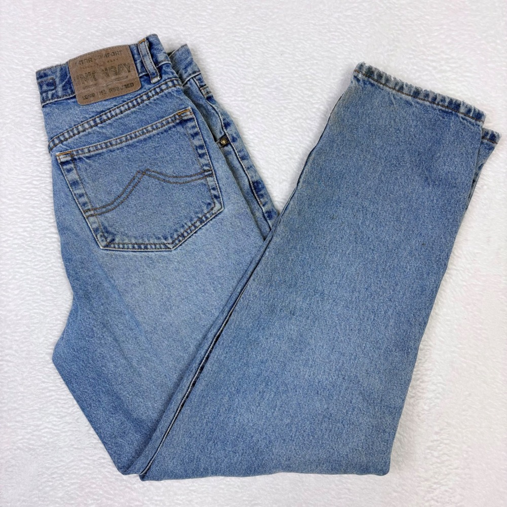 UNIONBAY Mens Light Wash Straight‎ Leg Denim Jeans Size 31x32 90s